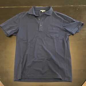 Spread collar pique polo